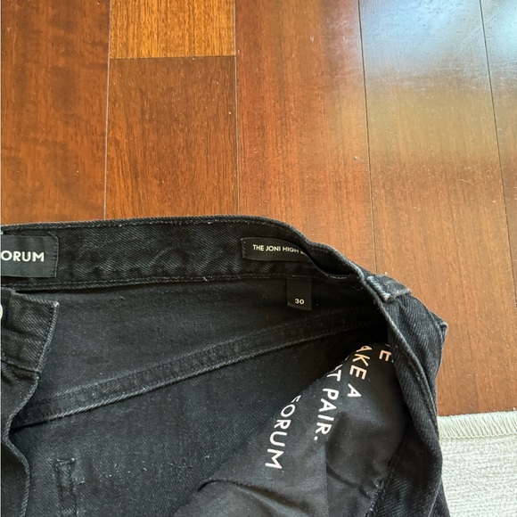 Denim Forum/Artizia Distressed Straight Ankle Jeans - Picture 3 of 5